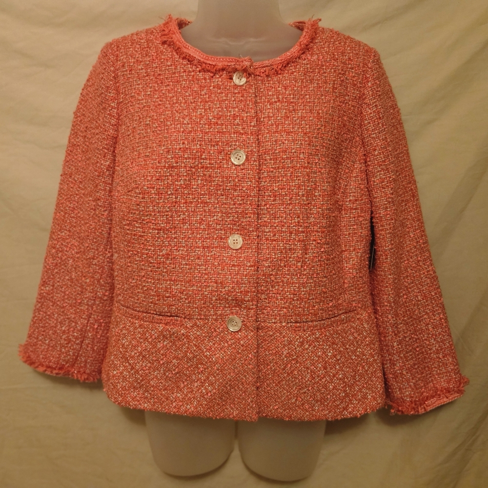 Talbots Suit Jacket Bright Pink 10P